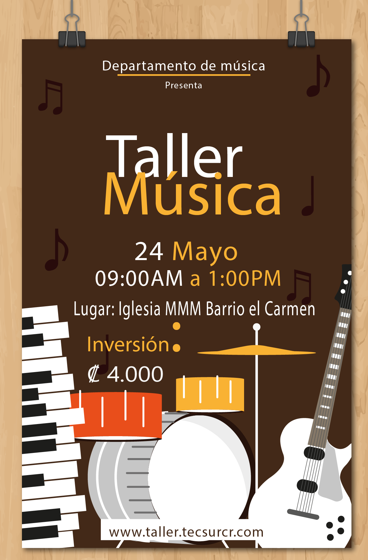 Afiche del Taller de Música